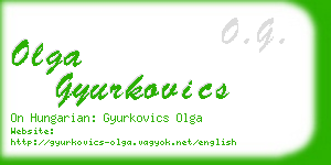 olga gyurkovics business card